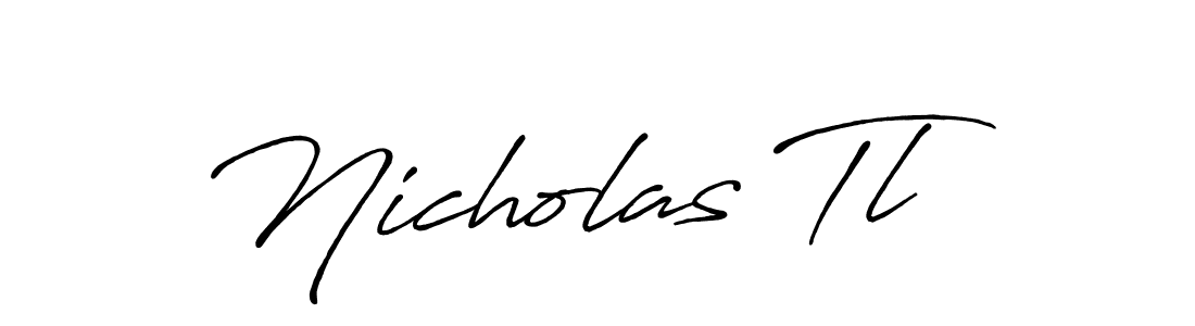 if you are searching for the best signature style for your name Nicholas Tl. so please give up your signature search. here we have designed multiple signature styles  using Antro_Vectra_Bolder. Nicholas Tl signature style 7 images and pictures png