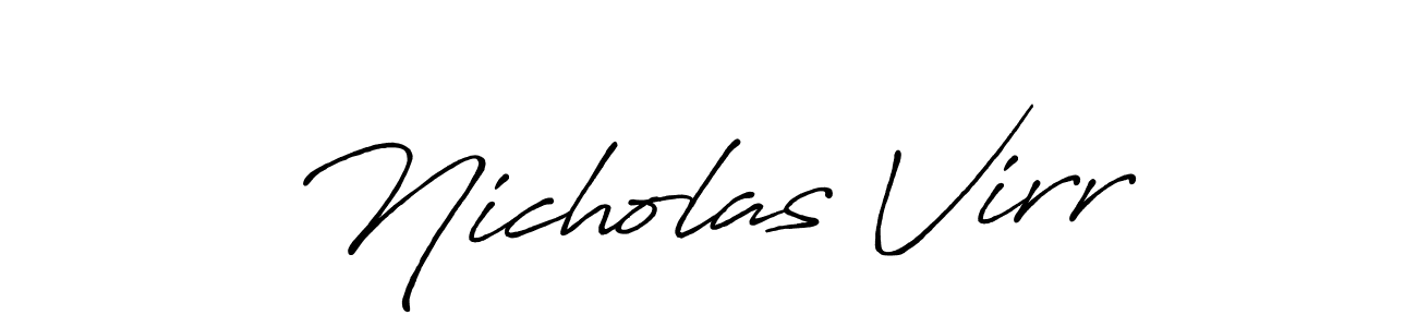 It looks lik you need a new signature style for name Nicholas Virr. Design unique handwritten (Antro_Vectra_Bolder) signature with our free signature maker in just a few clicks. Nicholas Virr signature style 7 images and pictures png