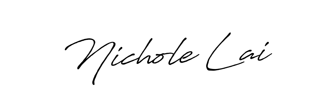 Also we have Nichole Lai name is the best signature style. Create professional handwritten signature collection using Antro_Vectra_Bolder autograph style. Nichole Lai signature style 7 images and pictures png