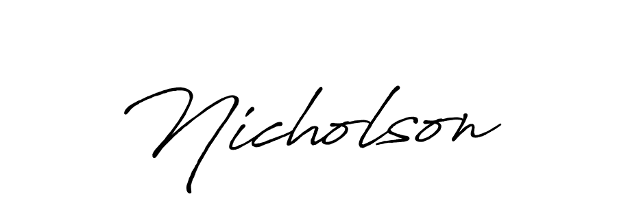 Design your own signature with our free online signature maker. With this signature software, you can create a handwritten (Antro_Vectra_Bolder) signature for name Nicholson. Nicholson signature style 7 images and pictures png