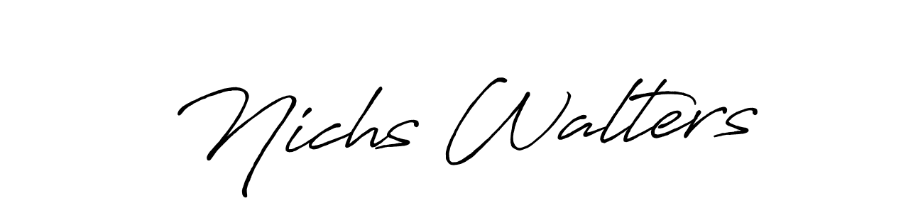 How to make Nichs Walters signature? Antro_Vectra_Bolder is a professional autograph style. Create handwritten signature for Nichs Walters name. Nichs Walters signature style 7 images and pictures png