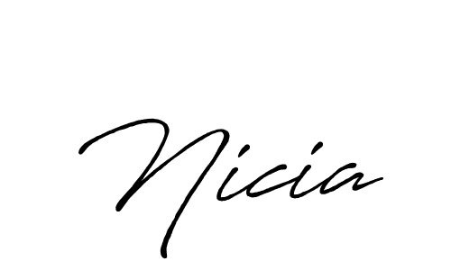 You should practise on your own different ways (Antro_Vectra_Bolder) to write your name (Nicia) in signature. don't let someone else do it for you. Nicia signature style 7 images and pictures png