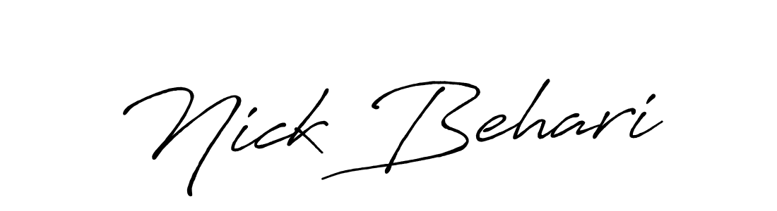 Antro_Vectra_Bolder is a professional signature style that is perfect for those who want to add a touch of class to their signature. It is also a great choice for those who want to make their signature more unique. Get Nick Behari name to fancy signature for free. Nick Behari signature style 7 images and pictures png