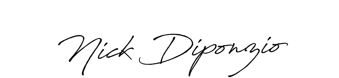 Use a signature maker to create a handwritten signature online. With this signature software, you can design (Antro_Vectra_Bolder) your own signature for name Nick Diponzio. Nick Diponzio signature style 7 images and pictures png