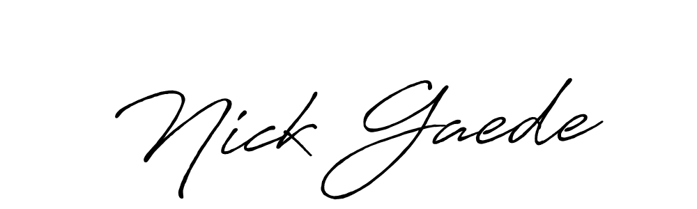 Antro_Vectra_Bolder is a professional signature style that is perfect for those who want to add a touch of class to their signature. It is also a great choice for those who want to make their signature more unique. Get Nick Gaede name to fancy signature for free. Nick Gaede signature style 7 images and pictures png