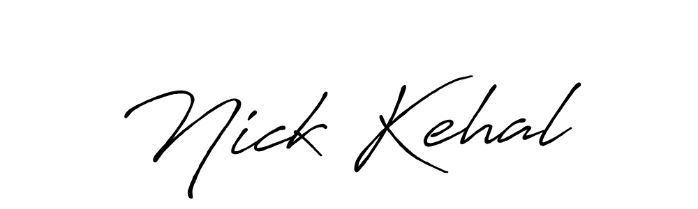 You should practise on your own different ways (Antro_Vectra_Bolder) to write your name (Nick Kehal) in signature. don't let someone else do it for you. Nick Kehal signature style 7 images and pictures png