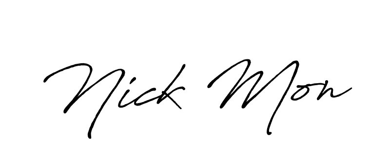 Best and Professional Signature Style for Nick Mon. Antro_Vectra_Bolder Best Signature Style Collection. Nick Mon signature style 7 images and pictures png