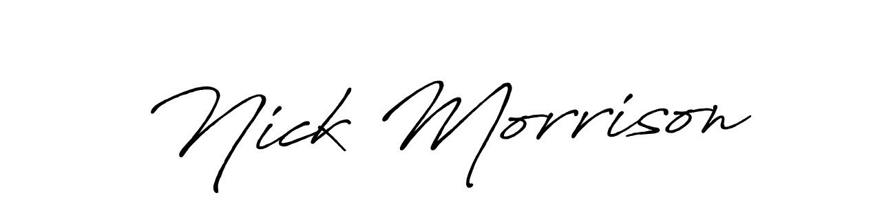 How to make Nick Morrison signature? Antro_Vectra_Bolder is a professional autograph style. Create handwritten signature for Nick Morrison name. Nick Morrison signature style 7 images and pictures png
