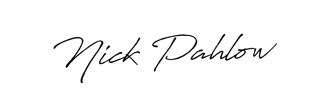 How to make Nick Pahlow signature? Antro_Vectra_Bolder is a professional autograph style. Create handwritten signature for Nick Pahlow name. Nick Pahlow signature style 7 images and pictures png