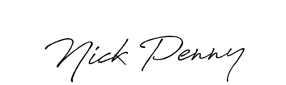 Make a beautiful signature design for name Nick Penny. With this signature (Antro_Vectra_Bolder) style, you can create a handwritten signature for free. Nick Penny signature style 7 images and pictures png