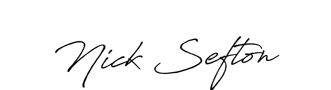 Use a signature maker to create a handwritten signature online. With this signature software, you can design (Antro_Vectra_Bolder) your own signature for name Nick Sefton. Nick Sefton signature style 7 images and pictures png