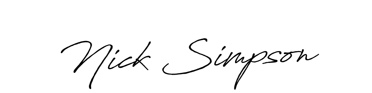 How to make Nick Simpson signature? Antro_Vectra_Bolder is a professional autograph style. Create handwritten signature for Nick Simpson name. Nick Simpson signature style 7 images and pictures png