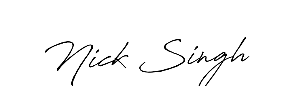 Also we have Nick Singh name is the best signature style. Create professional handwritten signature collection using Antro_Vectra_Bolder autograph style. Nick Singh signature style 7 images and pictures png