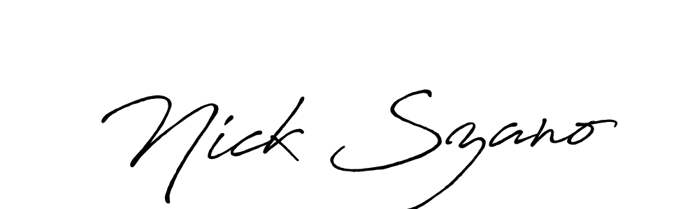 Design your own signature with our free online signature maker. With this signature software, you can create a handwritten (Antro_Vectra_Bolder) signature for name Nick Szano. Nick Szano signature style 7 images and pictures png