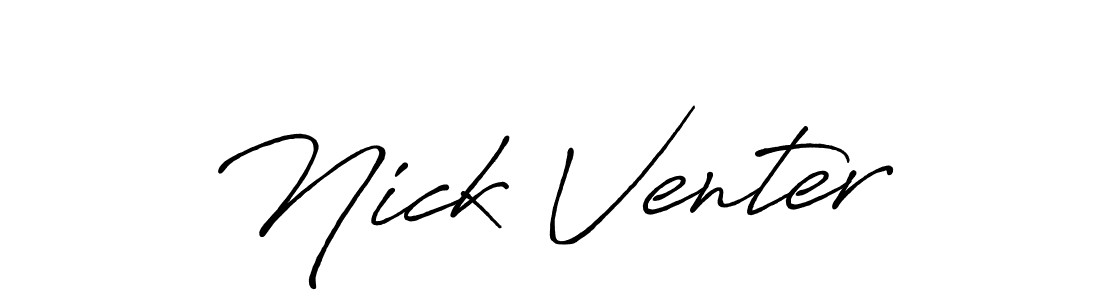 Use a signature maker to create a handwritten signature online. With this signature software, you can design (Antro_Vectra_Bolder) your own signature for name Nick Venter. Nick Venter signature style 7 images and pictures png