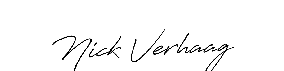 Design your own signature with our free online signature maker. With this signature software, you can create a handwritten (Antro_Vectra_Bolder) signature for name Nick Verhaag. Nick Verhaag signature style 7 images and pictures png