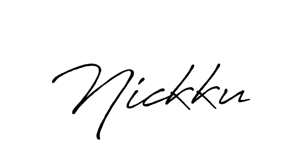 Use a signature maker to create a handwritten signature online. With this signature software, you can design (Antro_Vectra_Bolder) your own signature for name Nickku. Nickku signature style 7 images and pictures png