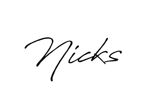 The best way (Antro_Vectra_Bolder) to make a short signature is to pick only two or three words in your name. The name Nicks include a total of six letters. For converting this name. Nicks signature style 7 images and pictures png