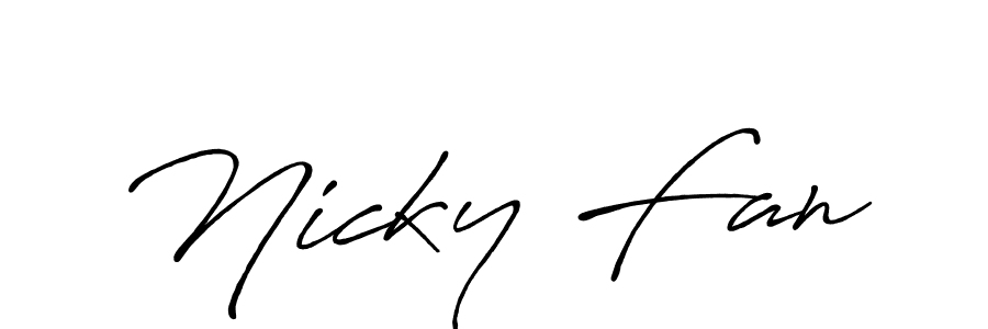 if you are searching for the best signature style for your name Nicky Fan. so please give up your signature search. here we have designed multiple signature styles  using Antro_Vectra_Bolder. Nicky Fan signature style 7 images and pictures png