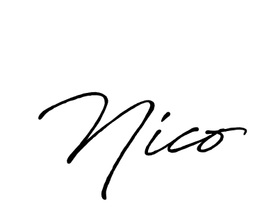 You should practise on your own different ways (Antro_Vectra_Bolder) to write your name (Nico) in signature. don't let someone else do it for you. Nico signature style 7 images and pictures png