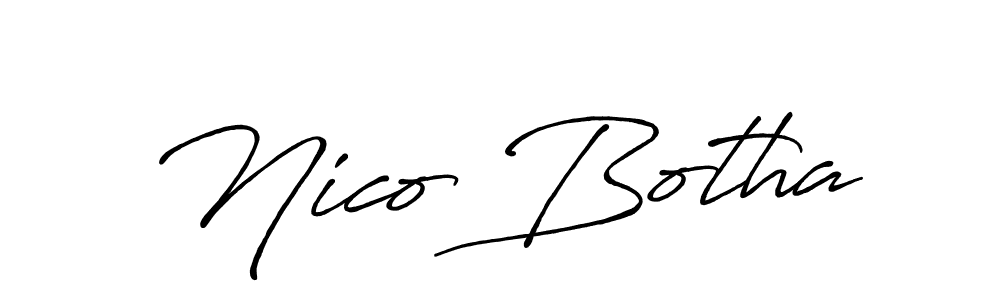 You can use this online signature creator to create a handwritten signature for the name Nico Botha. This is the best online autograph maker. Nico Botha signature style 7 images and pictures png