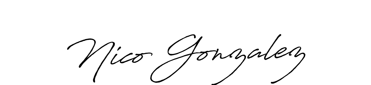 if you are searching for the best signature style for your name Nico Gonzalez. so please give up your signature search. here we have designed multiple signature styles  using Antro_Vectra_Bolder. Nico Gonzalez signature style 7 images and pictures png
