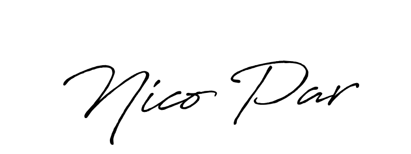 You should practise on your own different ways (Antro_Vectra_Bolder) to write your name (Nico Par) in signature. don't let someone else do it for you. Nico Par signature style 7 images and pictures png