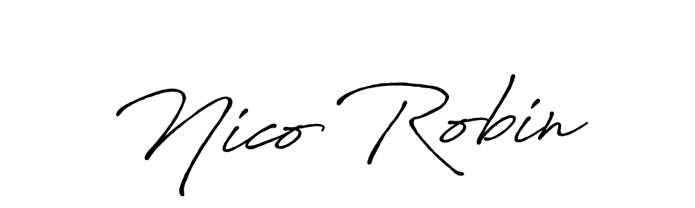 Make a beautiful signature design for name Nico Robin. With this signature (Antro_Vectra_Bolder) style, you can create a handwritten signature for free. Nico Robin signature style 7 images and pictures png