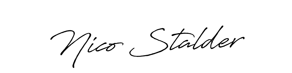 Make a beautiful signature design for name Nico Stalder. With this signature (Antro_Vectra_Bolder) style, you can create a handwritten signature for free. Nico Stalder signature style 7 images and pictures png