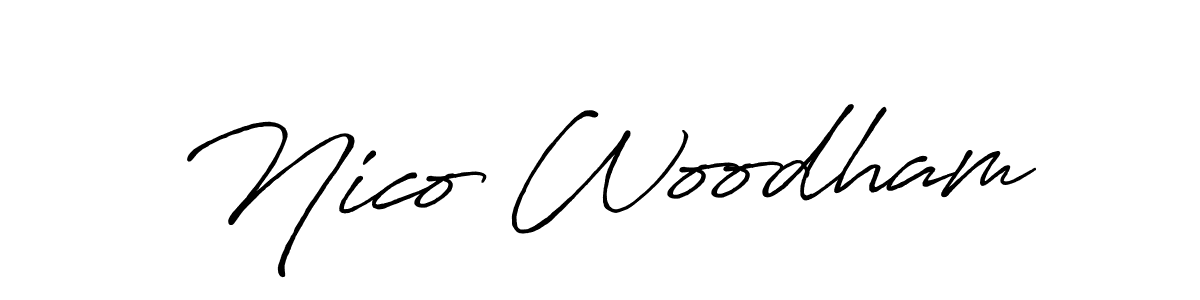 It looks lik you need a new signature style for name Nico Woodham. Design unique handwritten (Antro_Vectra_Bolder) signature with our free signature maker in just a few clicks. Nico Woodham signature style 7 images and pictures png
