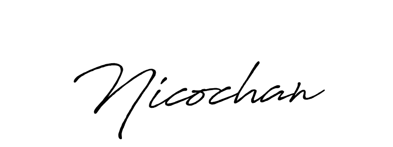 Design your own signature with our free online signature maker. With this signature software, you can create a handwritten (Antro_Vectra_Bolder) signature for name Nicochan. Nicochan signature style 7 images and pictures png