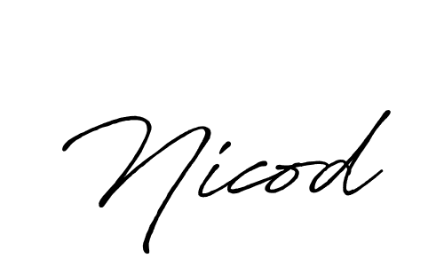 Also You can easily find your signature by using the search form. We will create Nicod name handwritten signature images for you free of cost using Antro_Vectra_Bolder sign style. Nicod signature style 7 images and pictures png