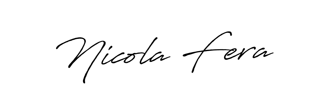 Create a beautiful signature design for name Nicola Fera. With this signature (Antro_Vectra_Bolder) fonts, you can make a handwritten signature for free. Nicola Fera signature style 7 images and pictures png