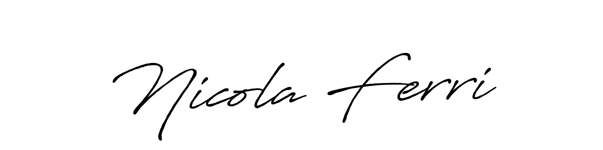 How to make Nicola Ferri signature? Antro_Vectra_Bolder is a professional autograph style. Create handwritten signature for Nicola Ferri name. Nicola Ferri signature style 7 images and pictures png