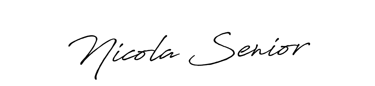 Nicola Senior stylish signature style. Best Handwritten Sign (Antro_Vectra_Bolder) for my name. Handwritten Signature Collection Ideas for my name Nicola Senior. Nicola Senior signature style 7 images and pictures png