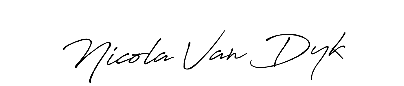 Use a signature maker to create a handwritten signature online. With this signature software, you can design (Antro_Vectra_Bolder) your own signature for name Nicola Van Dyk. Nicola Van Dyk signature style 7 images and pictures png