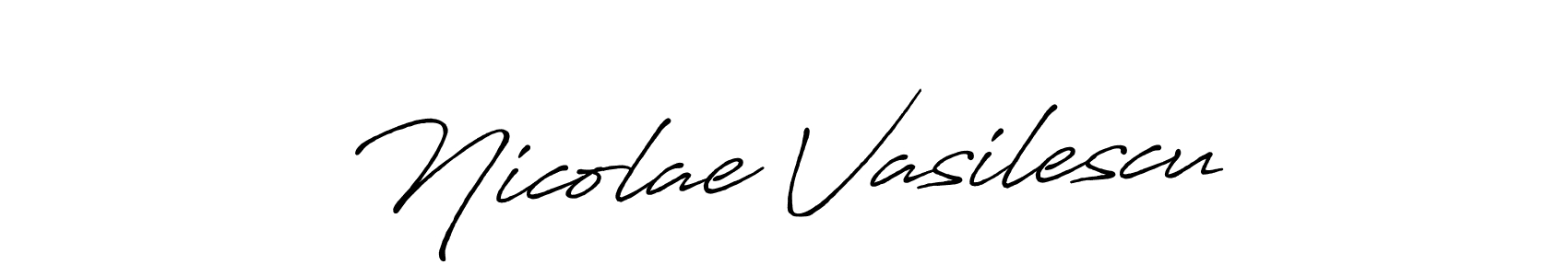 Make a beautiful signature design for name Nicolae Vasilescu. With this signature (Antro_Vectra_Bolder) style, you can create a handwritten signature for free. Nicolae Vasilescu signature style 7 images and pictures png