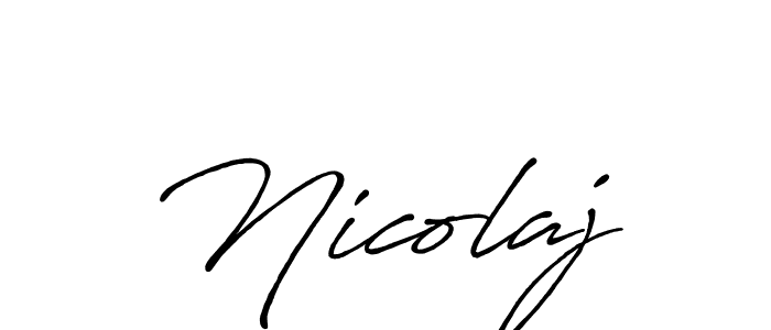 How to make Nicolaj name signature. Use Antro_Vectra_Bolder style for creating short signs online. This is the latest handwritten sign. Nicolaj signature style 7 images and pictures png