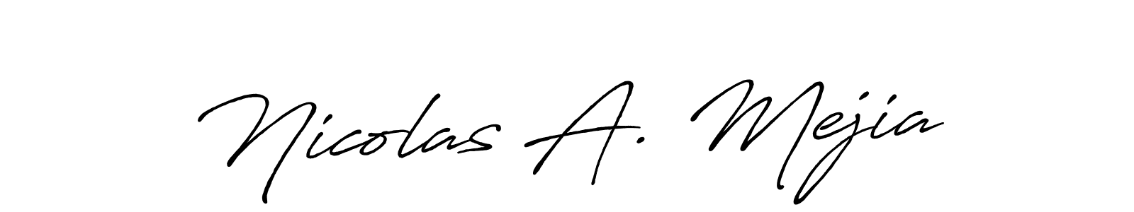 How to make Nicolas A. Mejia signature? Antro_Vectra_Bolder is a professional autograph style. Create handwritten signature for Nicolas A. Mejia name. Nicolas A. Mejia signature style 7 images and pictures png