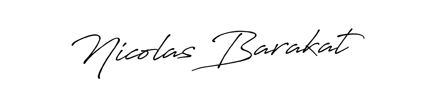 Design your own signature with our free online signature maker. With this signature software, you can create a handwritten (Antro_Vectra_Bolder) signature for name Nicolas Barakat. Nicolas Barakat signature style 7 images and pictures png