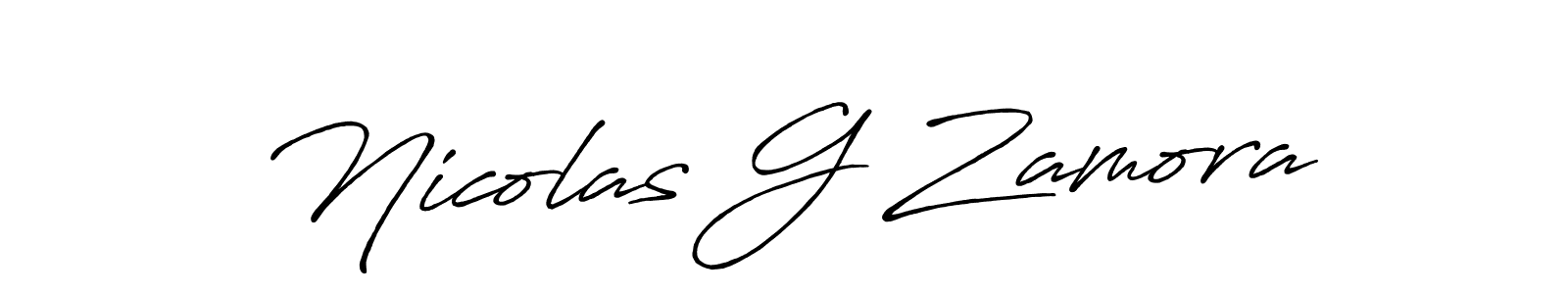Use a signature maker to create a handwritten signature online. With this signature software, you can design (Antro_Vectra_Bolder) your own signature for name Nicolas G Zamora. Nicolas G Zamora signature style 7 images and pictures png