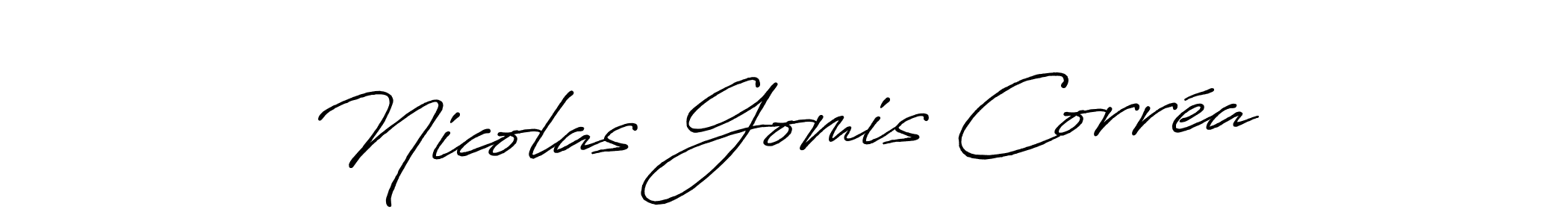 See photos of Nicolas Gomis Corréa official signature by Spectra . Check more albums & portfolios. Read reviews & check more about Antro_Vectra_Bolder font. Nicolas Gomis Corréa signature style 7 images and pictures png