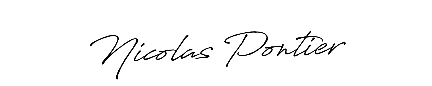 How to make Nicolas Pontier signature? Antro_Vectra_Bolder is a professional autograph style. Create handwritten signature for Nicolas Pontier name. Nicolas Pontier signature style 7 images and pictures png