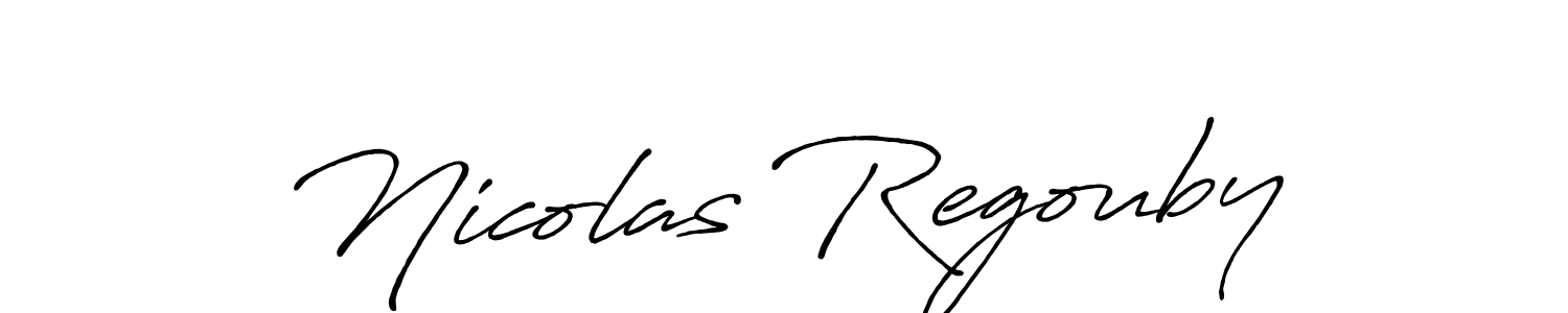 It looks lik you need a new signature style for name Nicolas Regouby. Design unique handwritten (Antro_Vectra_Bolder) signature with our free signature maker in just a few clicks. Nicolas Regouby signature style 7 images and pictures png