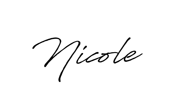 Use a signature maker to create a handwritten signature online. With this signature software, you can design (Antro_Vectra_Bolder) your own signature for name Nicole. Nicole signature style 7 images and pictures png
