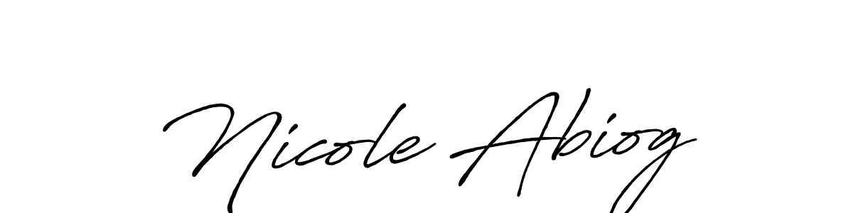 if you are searching for the best signature style for your name Nicole Abiog. so please give up your signature search. here we have designed multiple signature styles  using Antro_Vectra_Bolder. Nicole Abiog signature style 7 images and pictures png