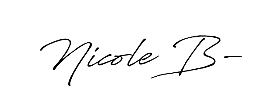 You can use this online signature creator to create a handwritten signature for the name Nicole B-. This is the best online autograph maker. Nicole B- signature style 7 images and pictures png