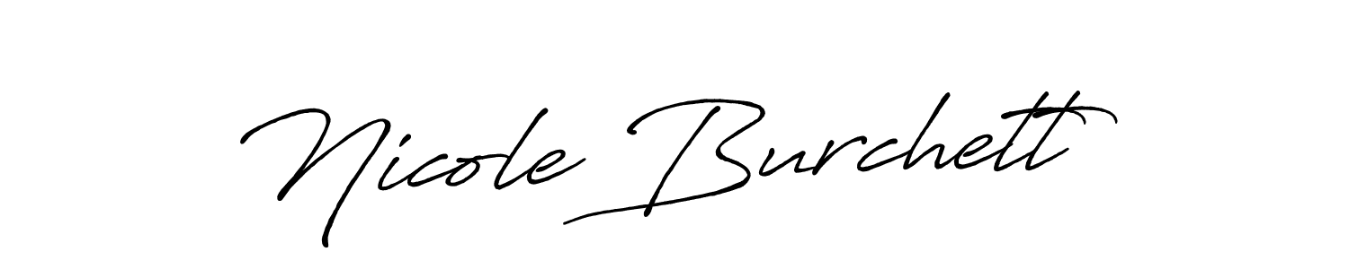 Nicole Burchett stylish signature style. Best Handwritten Sign (Antro_Vectra_Bolder) for my name. Handwritten Signature Collection Ideas for my name Nicole Burchett. Nicole Burchett signature style 7 images and pictures png