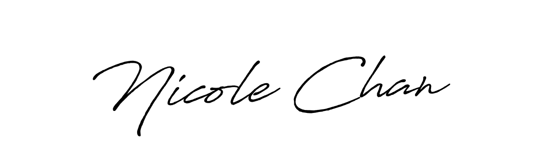 Nicole Chan stylish signature style. Best Handwritten Sign (Antro_Vectra_Bolder) for my name. Handwritten Signature Collection Ideas for my name Nicole Chan. Nicole Chan signature style 7 images and pictures png