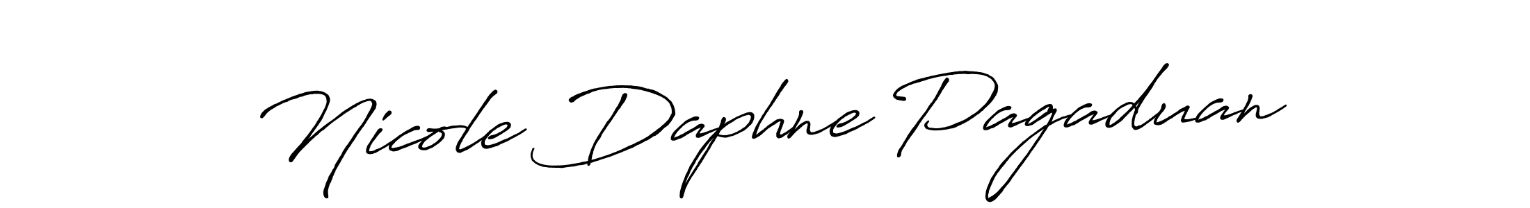 Antro_Vectra_Bolder is a professional signature style that is perfect for those who want to add a touch of class to their signature. It is also a great choice for those who want to make their signature more unique. Get Nicole Daphne Pagaduan name to fancy signature for free. Nicole Daphne Pagaduan signature style 7 images and pictures png